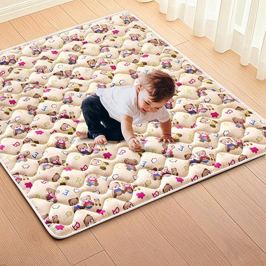 High-Density Foam Baby Play Mat, 36x36 Inches Thicken One-Piece Comfortable and Soft Playmat, Non Slip Machine Washable Floor Mat for Infants, Tapete para Bebes,Toddlers