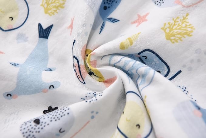 Baby Sleep Sack 1-2 T Baby Wearable Blanket 100% Organic Cotton 0.5 TOG Muslin Toddler Sleeping Sacks 2- Way Zipper Warm 12-24 Months