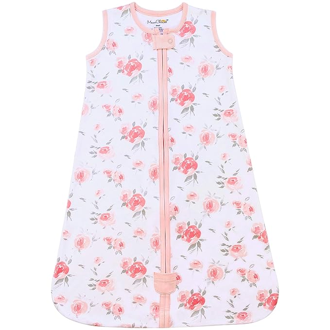 Baby Sleep Sack 1.0 TOG, Organic Cotton Baby Wearable Blanket with Two-Way Zipper, Swaddle Transition Baby Sleeping Bag, All-Season Sleep Sack for Newborn Infant Toddler Boy Girl, 0-6 Months, 1-Pack