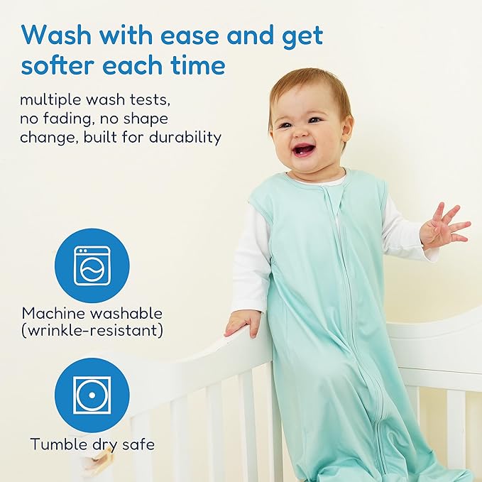 TotAha Sleep Sack 6-12-15 Months 3-Pack,Stretchy,Buttery Soft Swaddle Transition Sleeping Bag,Light Baby Wearable Blanket with 2-Way Safe Zippers for Boys and Girls, 0.5 TOG
