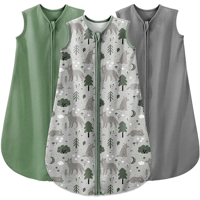 Yoofoss Baby Sleep Sack 12-18 Months Baby Wearable Blanket 100% Organic Cotton 2-Way Zipper Toddler Sleeping Sack, Lightweight Sleep Sacks for Babies