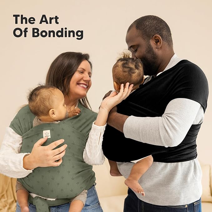 KeaBabies Baby Wrap Carrier - All in 1 Original Baby Carrier Newborn to Toddler Sling, Easy to Wear, Hands Free Bonding, Lightweight, Breathable Infant Wraps (Forest Berries)