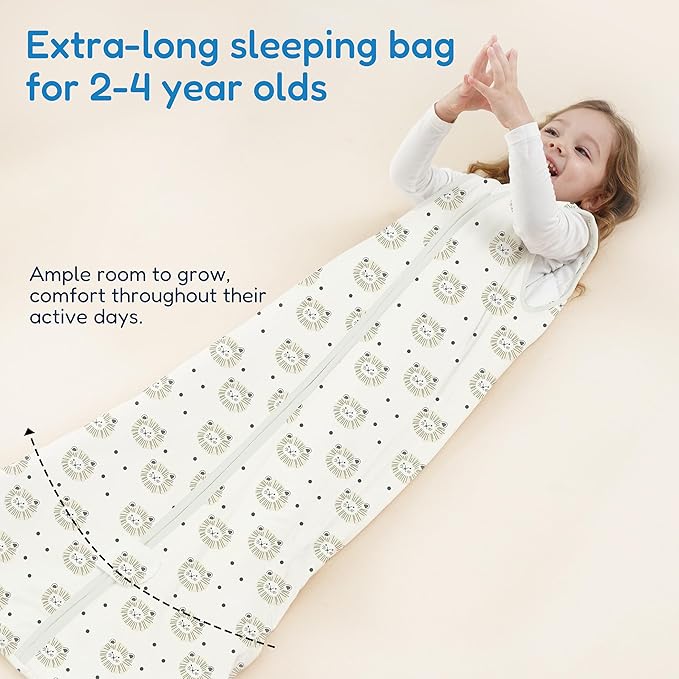 TotAha Toddler Sleep Sack 1.0 TOG for 2T-3T-4T, Premium Soft Wearable Blanket Baby Sleeping Bag with 2-way Safe Zipper for Girl Boy
