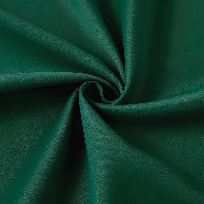 KEQIAOSUOCAI Dark Green Blackout Curtains 72 Inches Long, Pinch Pleated Drapes for Kids Bedroom Bathroom,Emerald Green,40x72,2 Panels