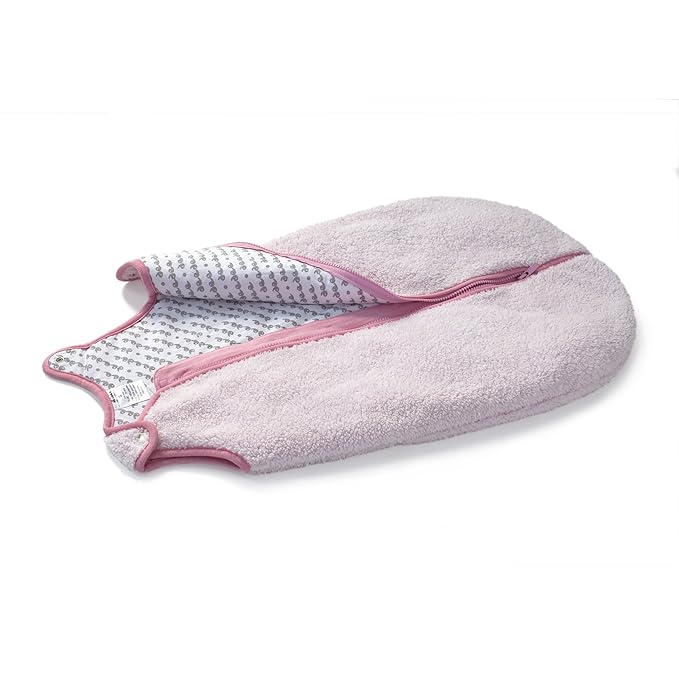 baby deedee Sleep Nest Teddy Baby Sleeping Bag, Pink, Small (0-6 Months)