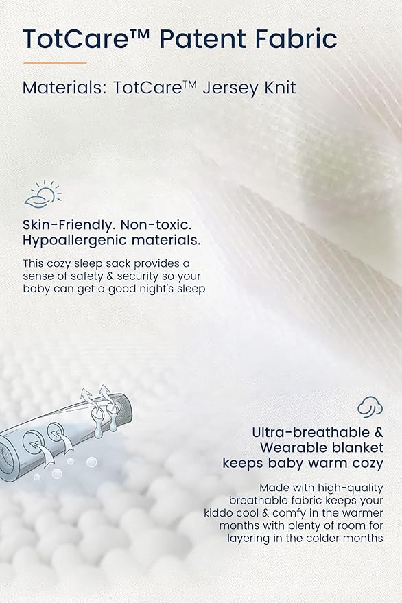 TotAha Sleep Sack 12-18-24 Months 3-Pack, Buttery Soft Baby Wearable Blanket, Light Baby Sleeping Bag with 2-Way Zippers for Boys and Girls, 0.5 TOG