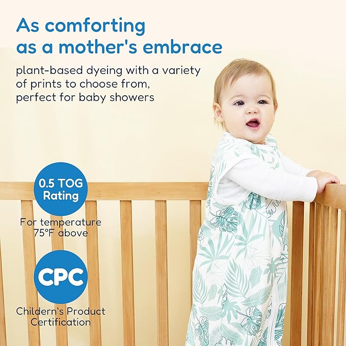 TotAha Baby Sleep Sack 0-6 Months 3-Pack,Summer Light Sleeping Bag 0.5 TOG, Buttery Soft Babies Wearable Blanket with 2-way Safe Zipper Girl Boy, 0.5 TOG