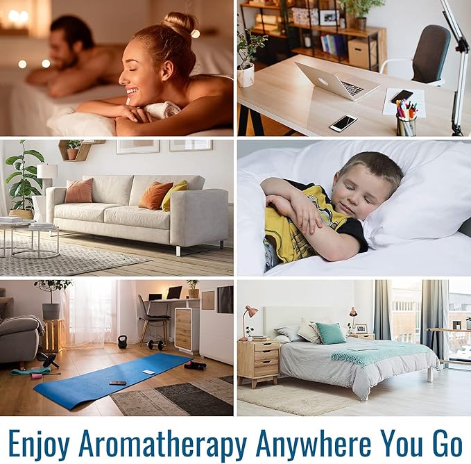 HealthSmart Essential Oil Diffuser, Cool Mist Humidifier and Aromatherapy Diffuser with 150ML Tank Ideal for Small Rooms, Adjustable Timer and Mist Mode, White