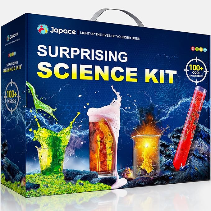 Japace 100+ Experiments Science Kit for Kids, Cool Boy Christmas Birthday Gift Ideas, Chemistry and Physics Set STEM Toys for Boys Girls