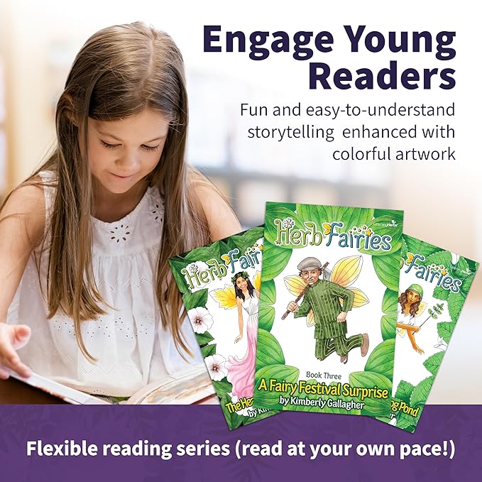 Herb Fairies: 13 Plant Books Set & Digital Learning System - Explore Plants & Healing Herbs Through Engaging & Educational Stories - Includes Audiobooks, Printables, Recipes, Crafts, Puzzles & Games