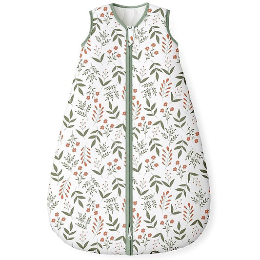 Yoofoss Baby Sleep Sack 6-12 Months, 1.5 Tog Baby Wearable Blanket with 2-Way Zipper, 100% Cotton Organic Fabric Winter Infant Sleeping Sack, Warm Soft Comfy