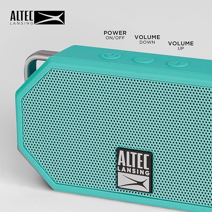 Altec Lansing Mini H2O - Waterproof Bluetooth Speaker, IP67 Certified & Floats in Water, Compact & Portable Speaker for Hiking, Camping, Pool, and Beach