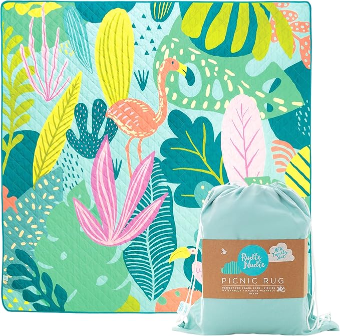 Jumbo Picnic Rug, Premium Large Picnic Mat, 6'7" x 6'7", Outdoor Waterproof Picnic Blanket Beach Mat, Foldable & Waterproof, Picnic Blankets Ideal for Beach & Park, Outdoor Blanket