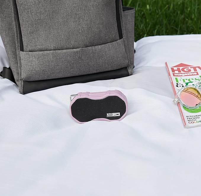 Altec Lansing Baby Boom XL - Waterproof Bluetooth Speaker, Wireless & Portable Speaker for Travel & Outdoor Use, Deep Bass & Loud Sound, 1 Pack, Pink