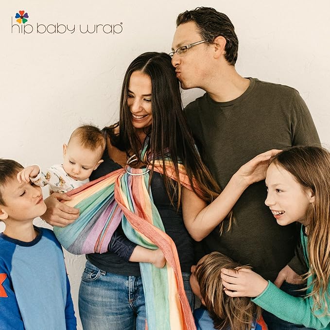 Hip Baby Wrap Ring Sling Baby Carrier for Infants and Toddlers - Beautiful, 100% Soft Cotton Baby Wraps Carrier for Babies 8-35 lbs - Perfect Baby Shower Gifts Moms and Dads - Nursing Cover (Sahara)