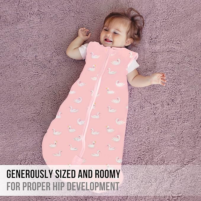 Mama Cheetah Baby Sleep Sack 0.5 TOG, Organic Cotton Baby Wearable Blanket with Two-Way Zipper, Swaddle Transition Baby Sleeping Bag for Newborn Infant Toddler Boy Girl, 6-12 Months