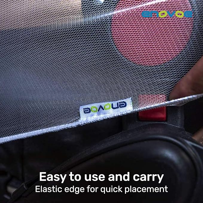 Enovoe Mosquito Net for Baby Stroller and Crib - Durable Mesh Bug Net Cover with Elastic Edge - Fits Strollers, Bassinets, Playards, and Mini Cribs - Travel Essential for Newborns - 63x64-Inch (White)