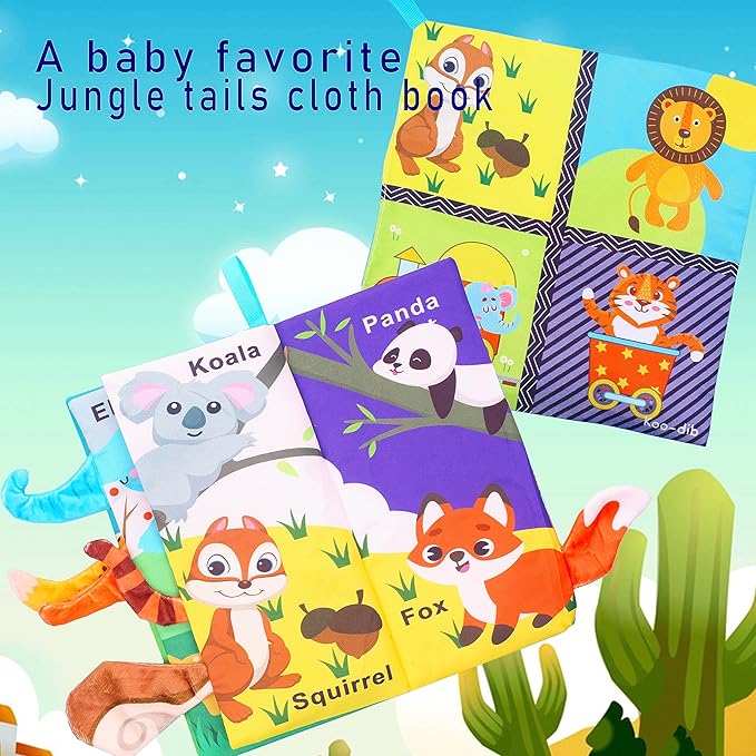 3 Pcs, Baby Books 0-6 Months, Crinkle Books for Babies, Touch and Feel Books for Infants, Infant Tummy Time Toys 0 6 9 Months, Sensory Toys for Babies, Baby Books