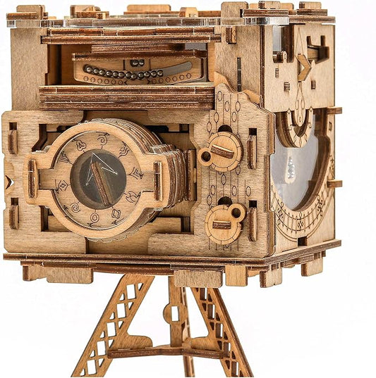 iDventure Cluebox PRO - Sherlock's Camera - Escape Room Game - sequential Puzzle Box - 3D Wooden Puzzle for Adults - Brain Teaser - Birthday Gift Gadget for Men and Women - Money Box