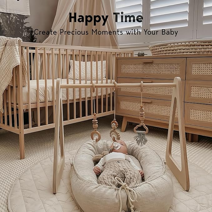 Infant Lounger, Baby Nest Cover for Baby Girls & Boys, Newborn Essentials for Baby 0-18 Months, 100% Cotton Breathable (Slate_Gray)