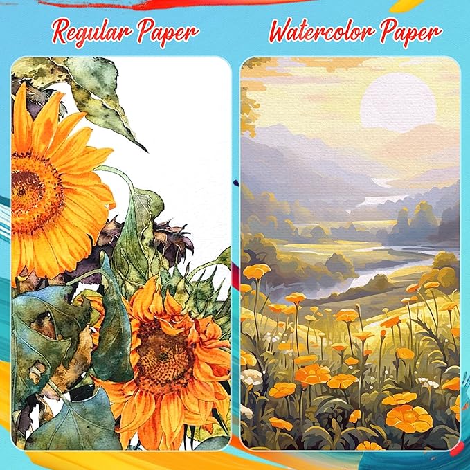 100 Colors Watercolor Paint Set with 4 Brushes, Portable Travel Water Color Kit with Carrying Case, Palette and Accessories, Non-Toxic Art Supplies Gift for Artists Adult Teen Kids Girls